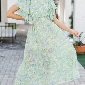 Pastel Floral Midi Dress
